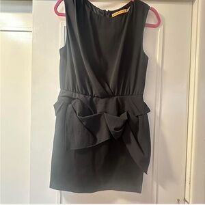 Alice + Olivia Black Mini Dress with Bow Detail